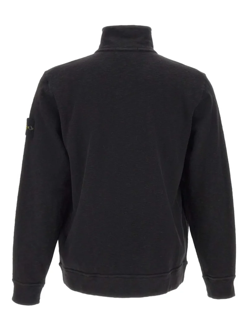 Alternative view of Cardigan Stone Island Zip Collared Logo-Badge Sweatshirt negru