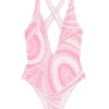 Costum de baie PUCCI Iride-print roz