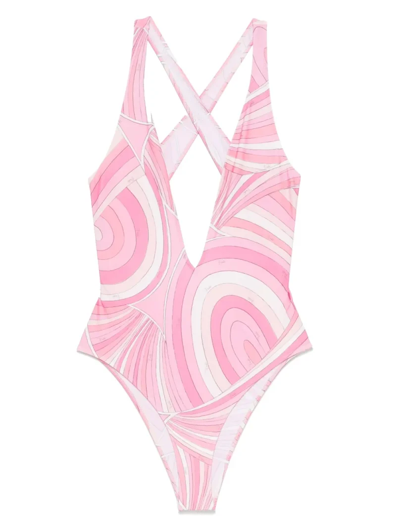 Costum de baie PUCCI Iride-print roz