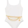 Costum de baie Versace Treasure-Print alb