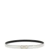 Curea Ferragamo Reversible Adjustable Gancini argintiu