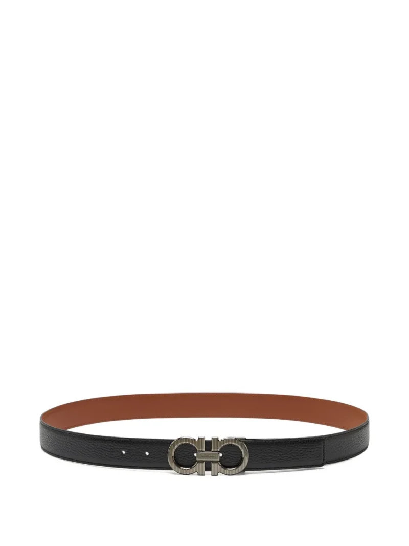 Curea Ferragamo Reversible Leather negru