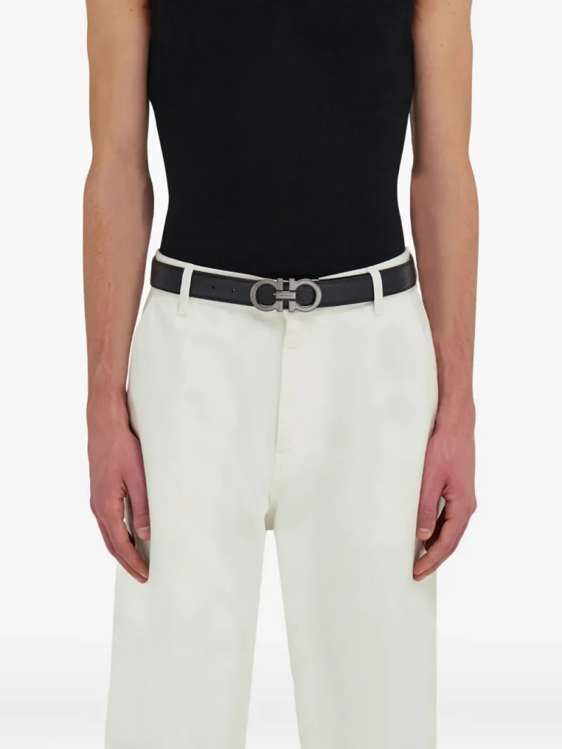 Alternative view of Curea Ferragamo Reversible Leather negru