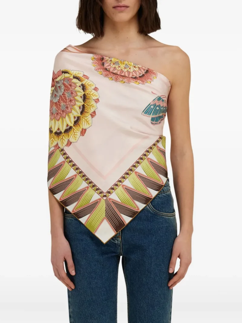 Alternative view of Esarfa Ferragamo Graphic-Print Silk roz