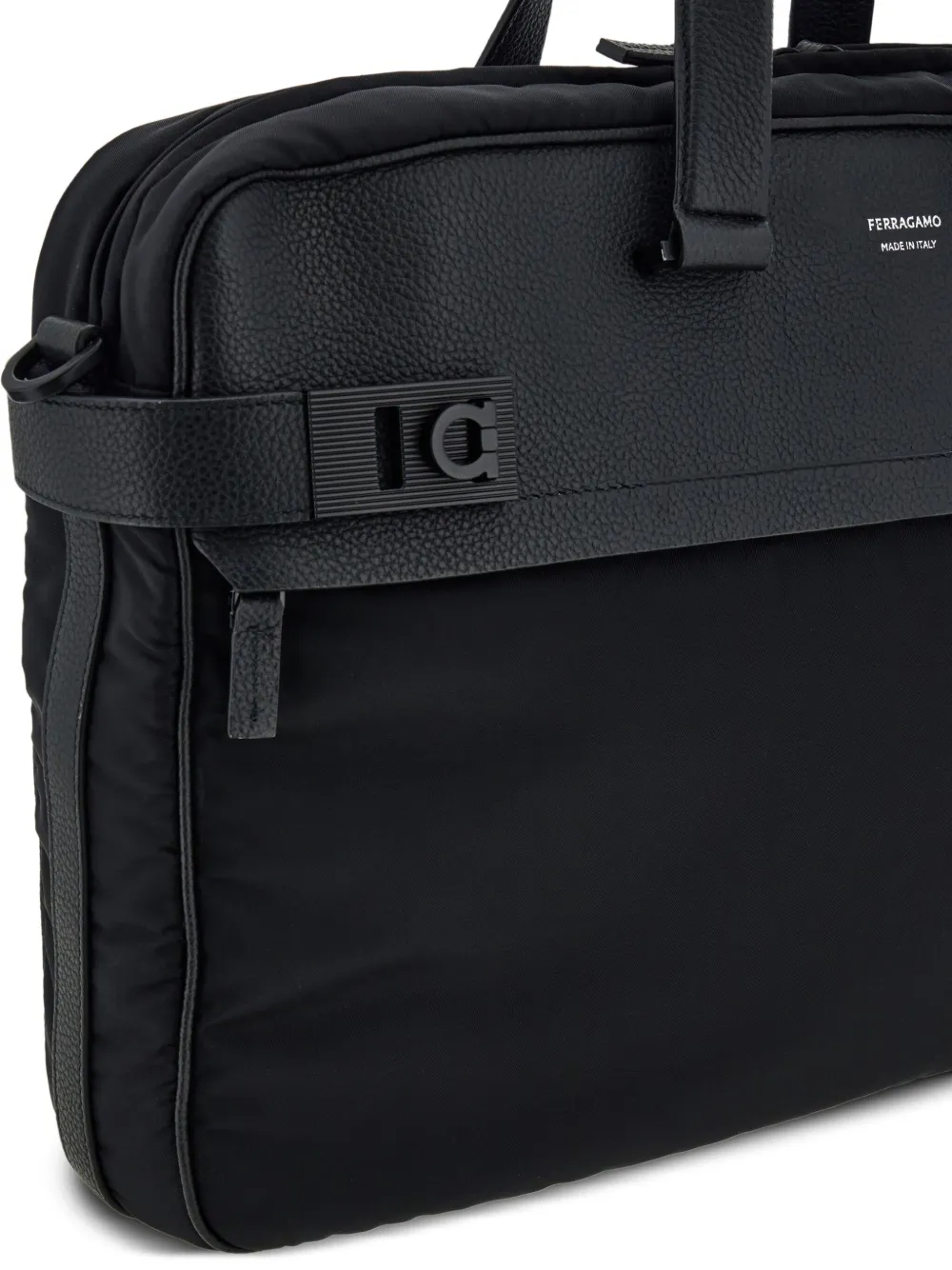 Geanta laptop Ferragamo Gancini-Motif negru - imagine 6