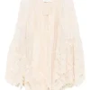 Bluza Zimmermann Lace-Trimmed Bell-Sleeve bej
