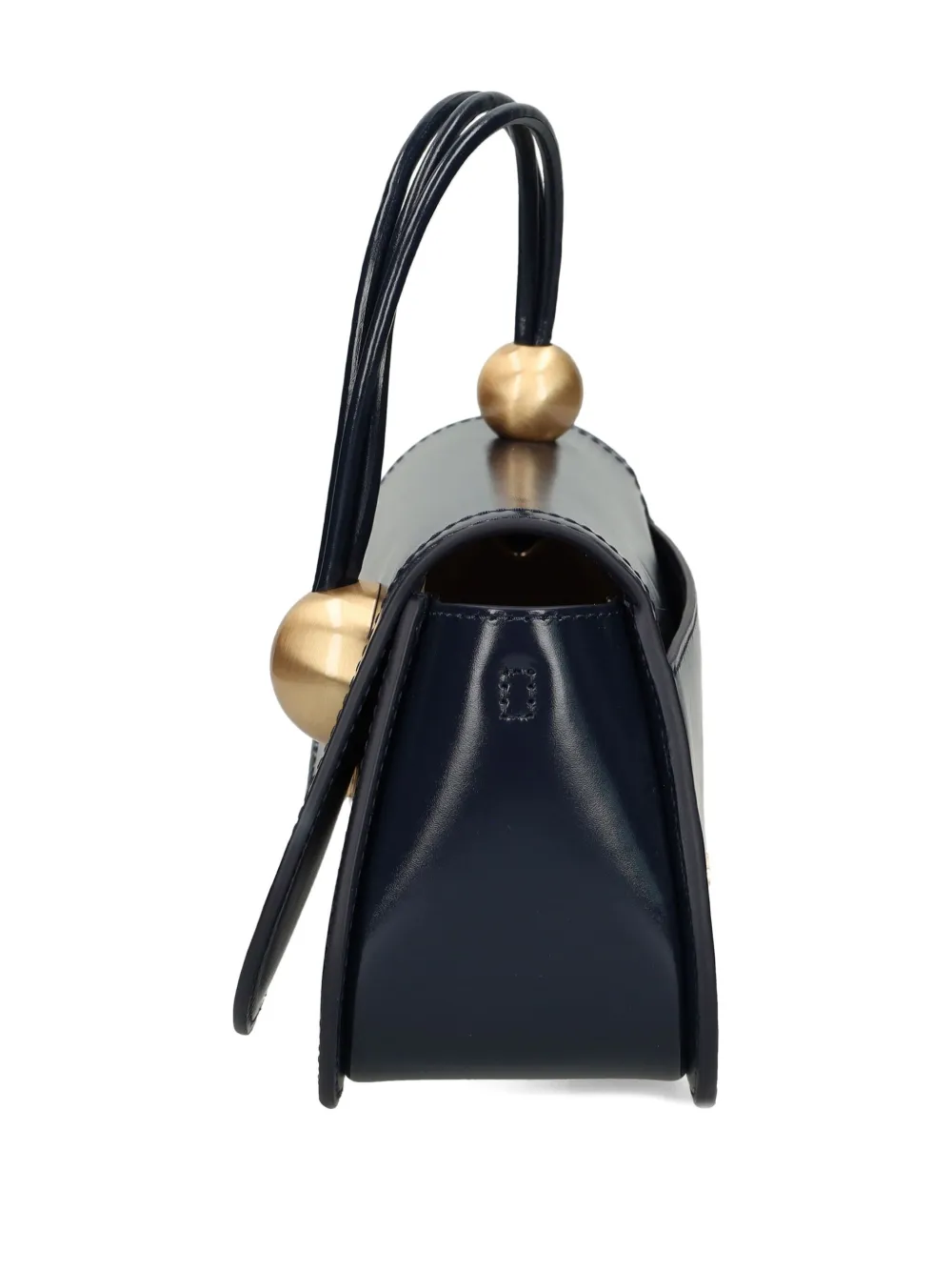 Geanta Cult Gaia Curved-Handle Leather Tote Bag bleumarin - imagine 3