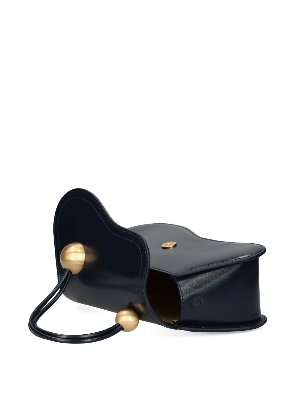 Geanta Cult Gaia Curved-Handle Leather Tote Bag bleumarin - imagine 4