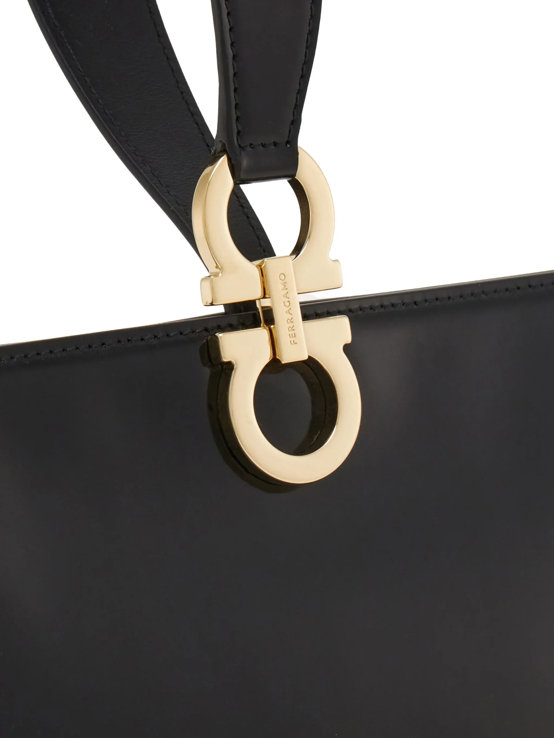 Geanta Ferragamo geometric negru - imagine 4