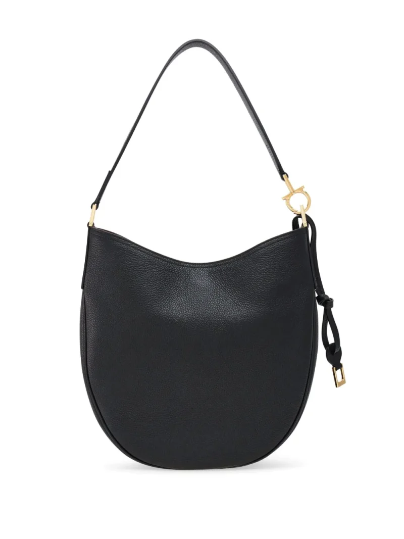 Alternative view of Geanta Ferragamo North-South Leather Shoulder negru