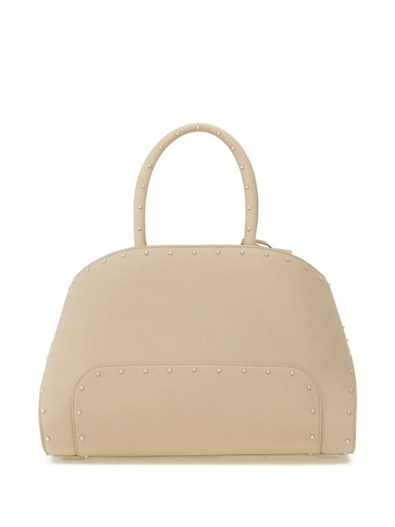 Alternative view of Geanta Ferragamo Stud-Embellished Structured Tote bej