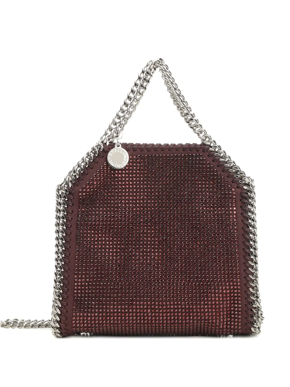 Geanta Stella McCartney Falabella Rhinestone-Embellished maro