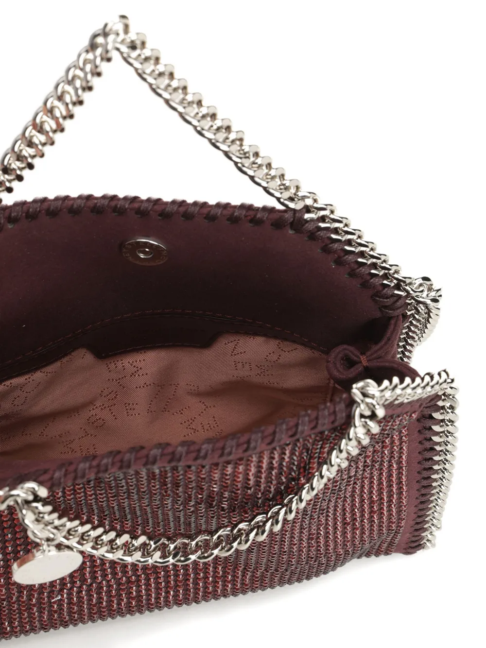 Geanta Stella McCartney Falabella Rhinestone-Embellished maro - imagine 4