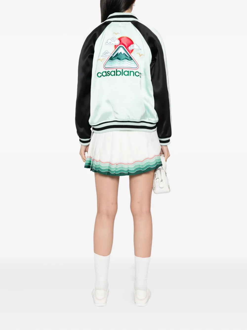 Jacheta Casablanca logo-embroidered alb - imagine 2