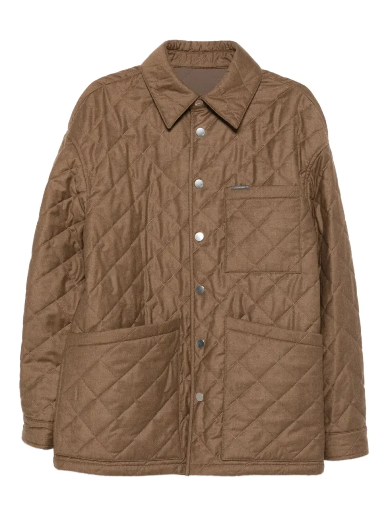 Jacheta Ferragamo Quilted Diamond Pattern maro