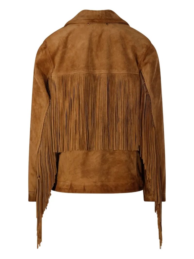 Alternative view of Jacheta Golden Goose fringe-detail maro
