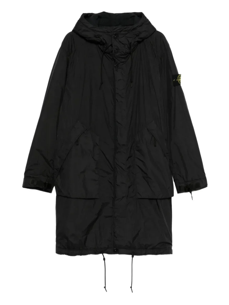 Jacheta Stone Island Hooded Drawstring negru