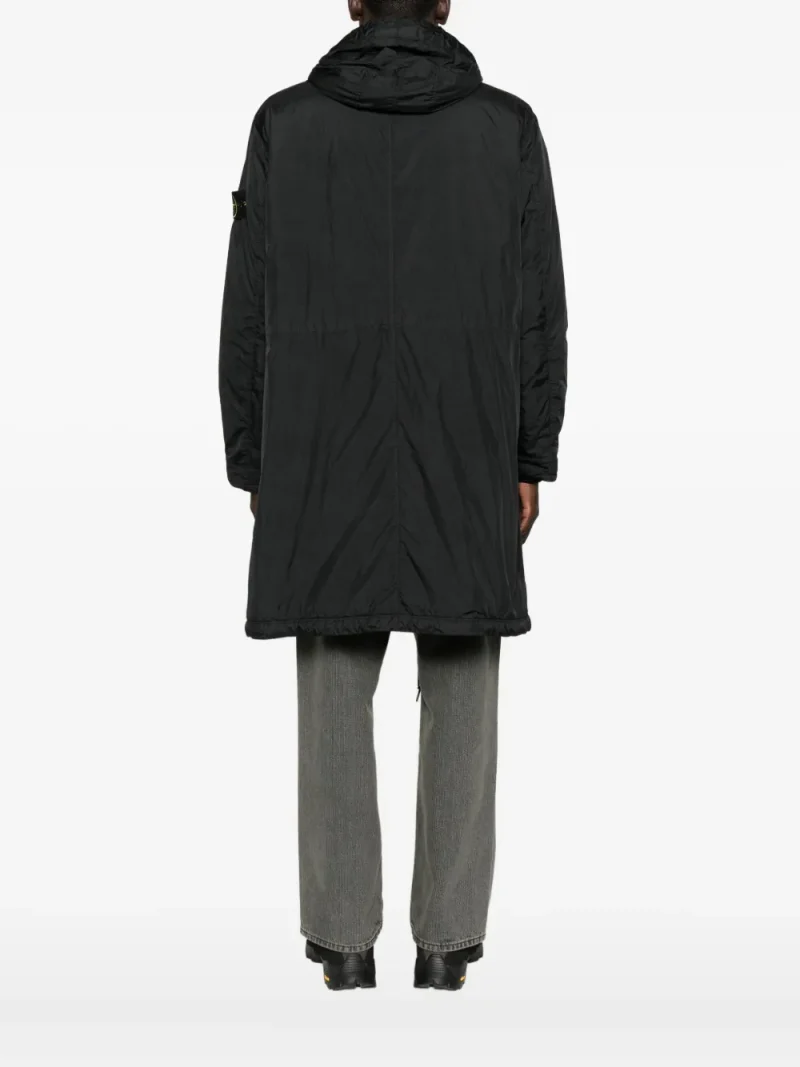 Alternative view of Jacheta Stone Island Hooded Drawstring negru