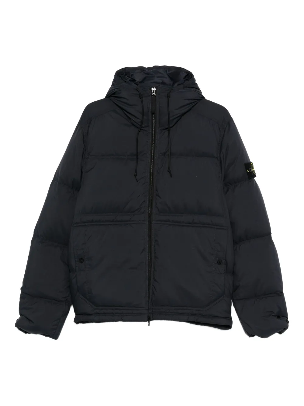 Jacheta Stone Island Hooded Quilted negru
