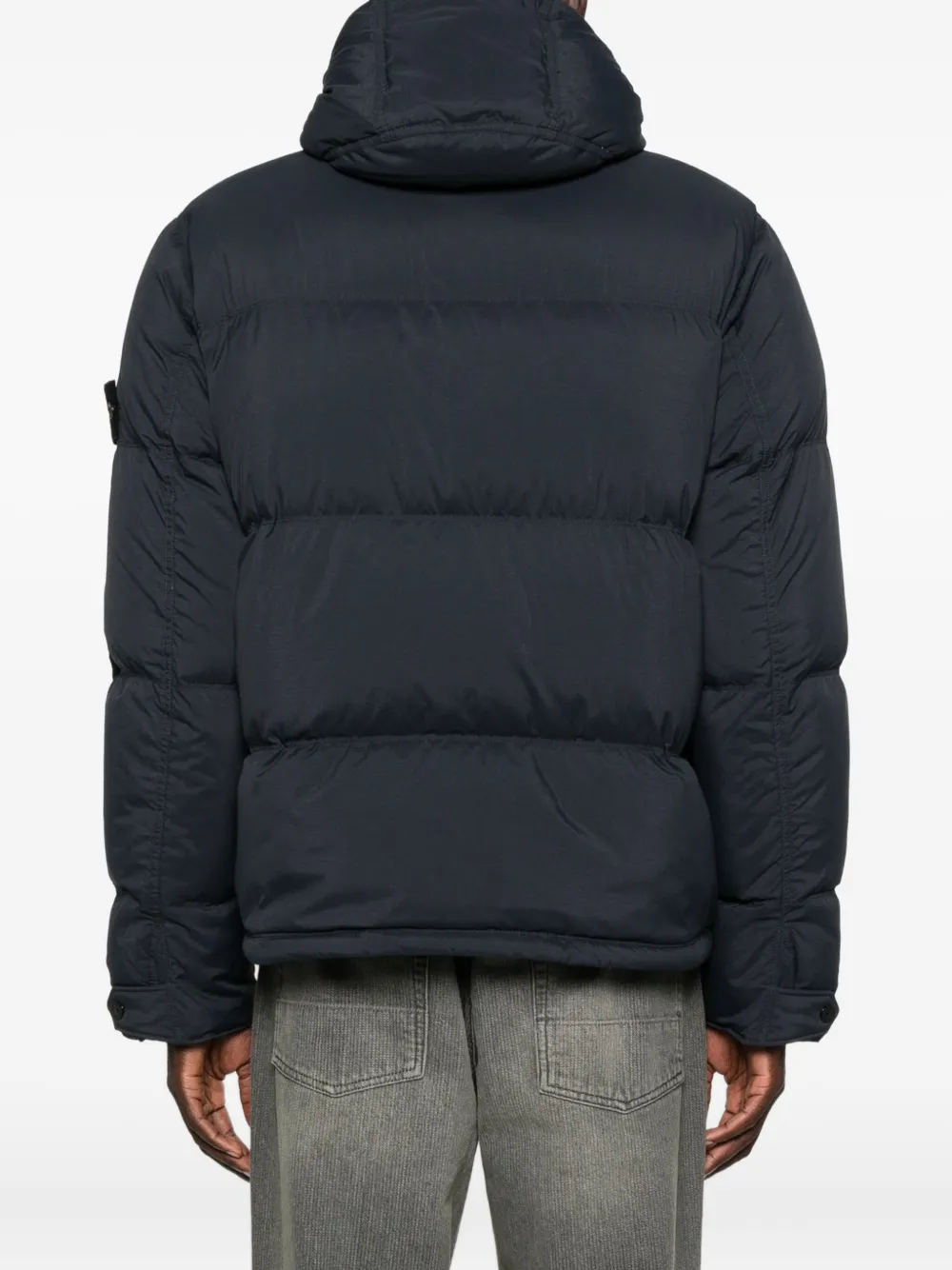 Jacheta Stone Island Hooded Quilted negru - imagine 2