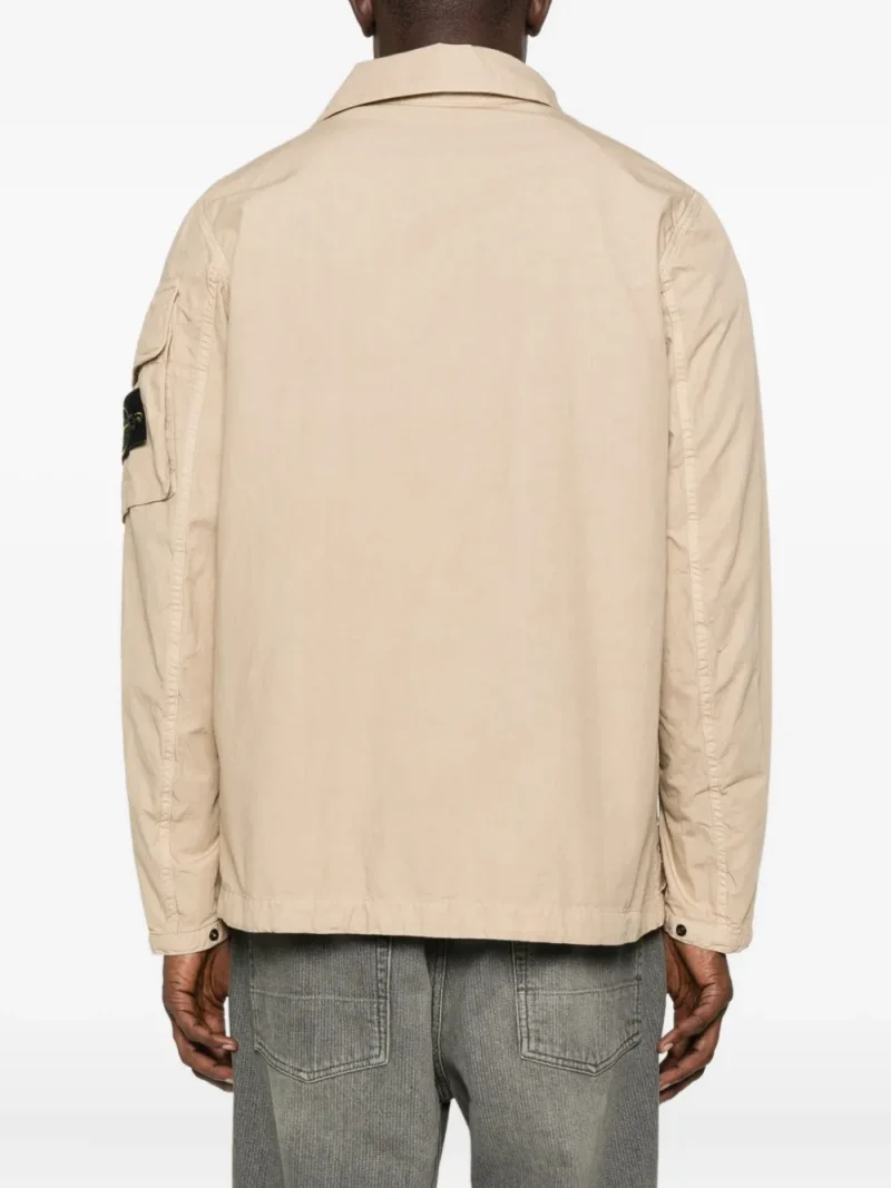 Alternative view of Jacheta Stone Island Multiple-Pockets Cotton Military bej