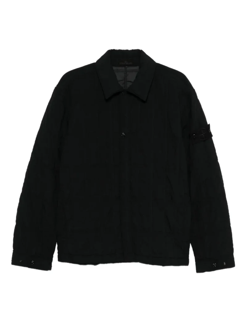Jacheta Stone Island Quilted Panelled Jacket negru