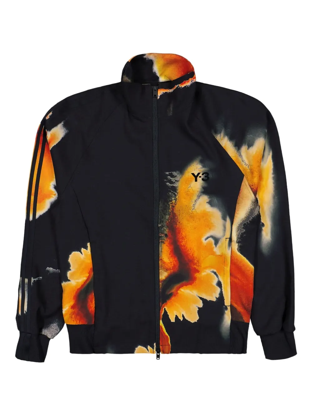 Jacheta Y-3 Raglan-Sleeved Ink-Print Sport negru