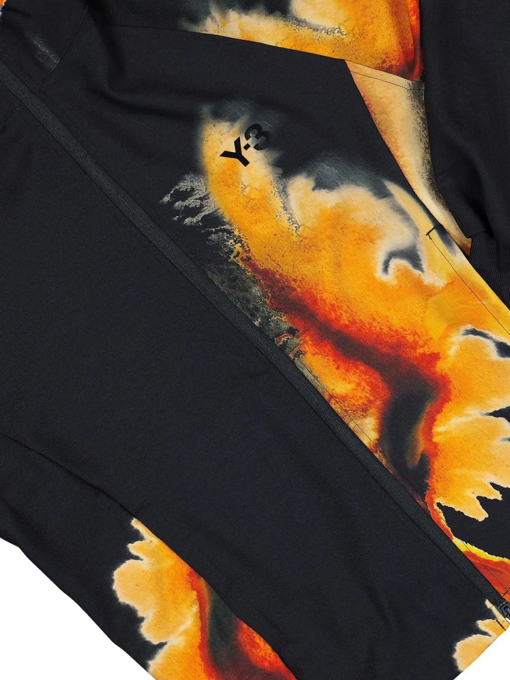 Jacheta Y-3 Raglan-Sleeved Ink-Print Sport negru - imagine 4