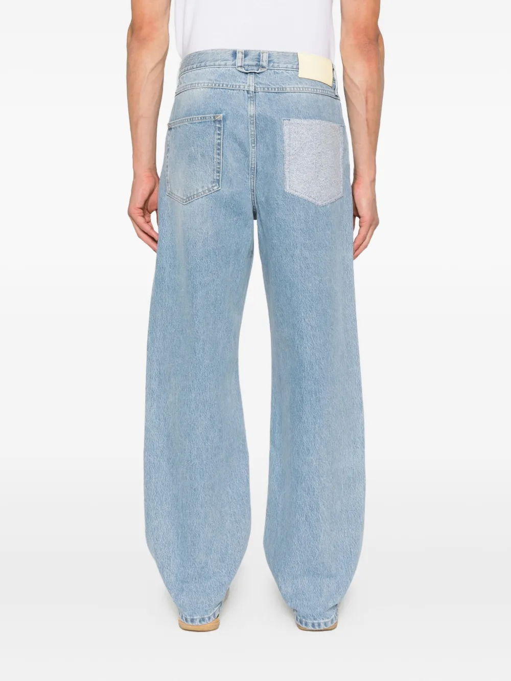 Pantaloni denim Axel Arigato Zine Patch-Detail albastru - imagine 2