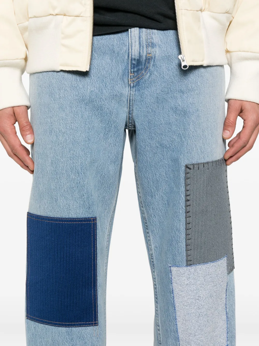 Pantaloni denim Axel Arigato Zine Patch-Detail albastru - imagine 4