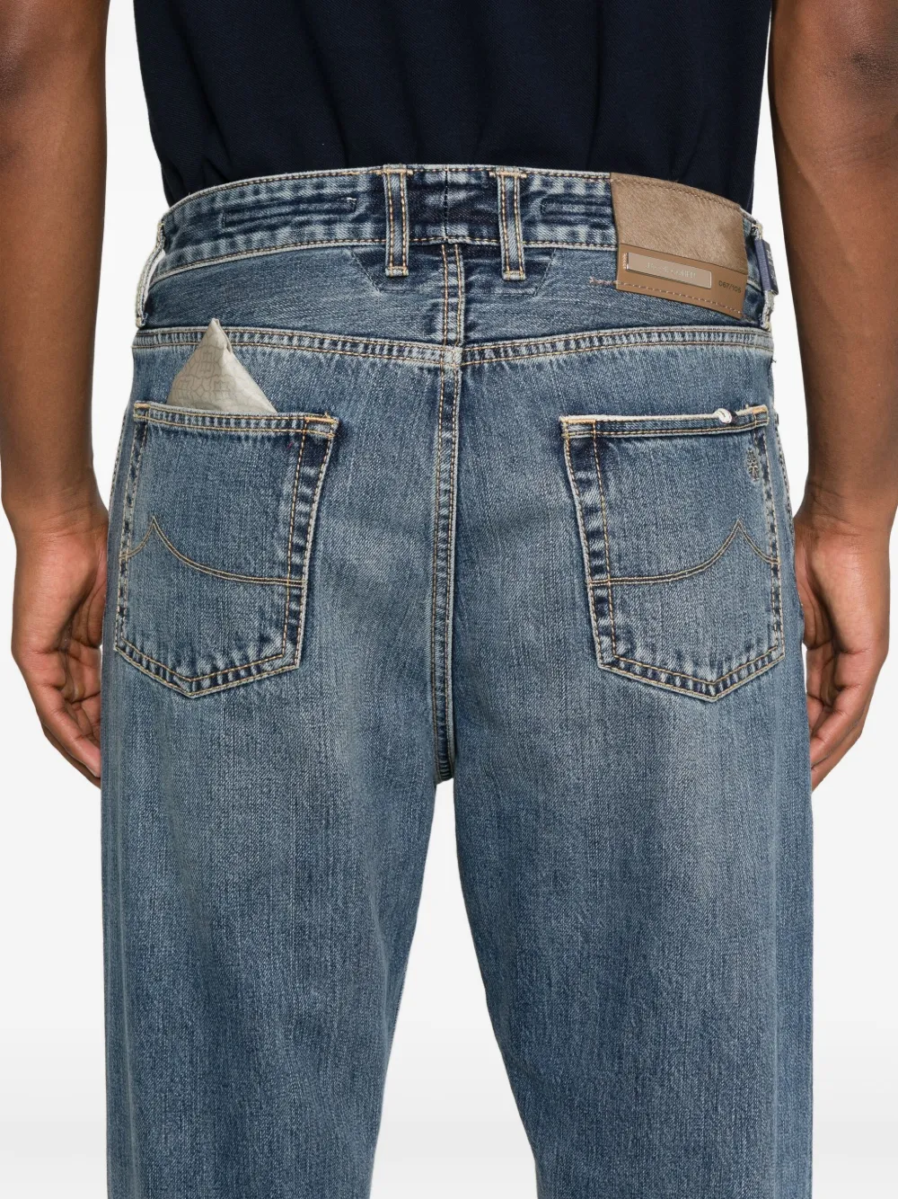 Pantaloni denim Jacob Cohen Cotton albastru - imagine 4