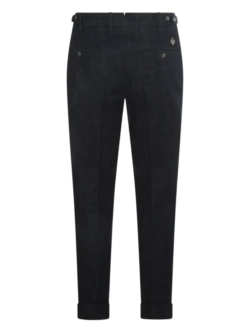 Pantaloni Jacob Cohen Pleated-Cuffed Cotton bleumarin