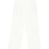 Pantaloni Rohe Pleated Wool-Blend alb