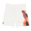 Pantaloni scurti Y-3 Abstract-Print Performance ecru