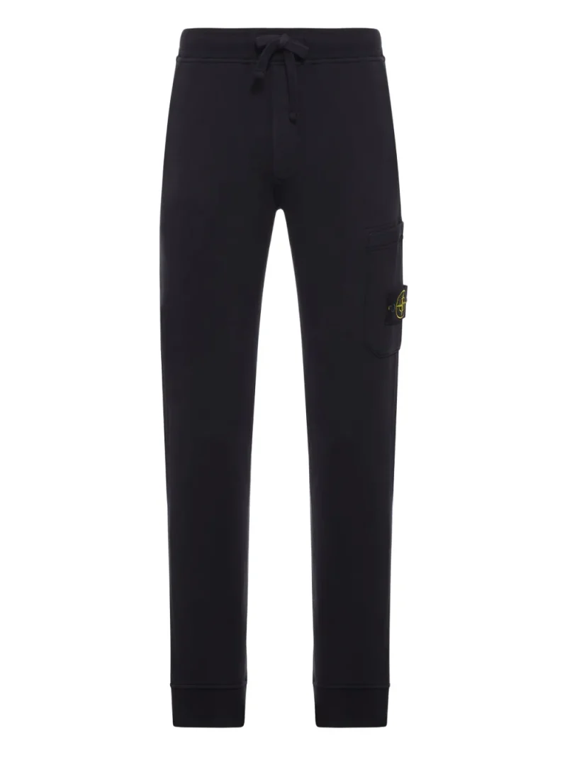 Pantaloni Stone Island Patch-Pocket Track negru