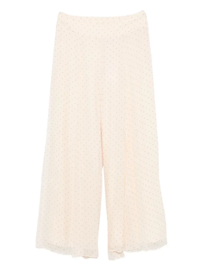 Pantaloni Zimmermann Hypnotic Cascading Culottes roz