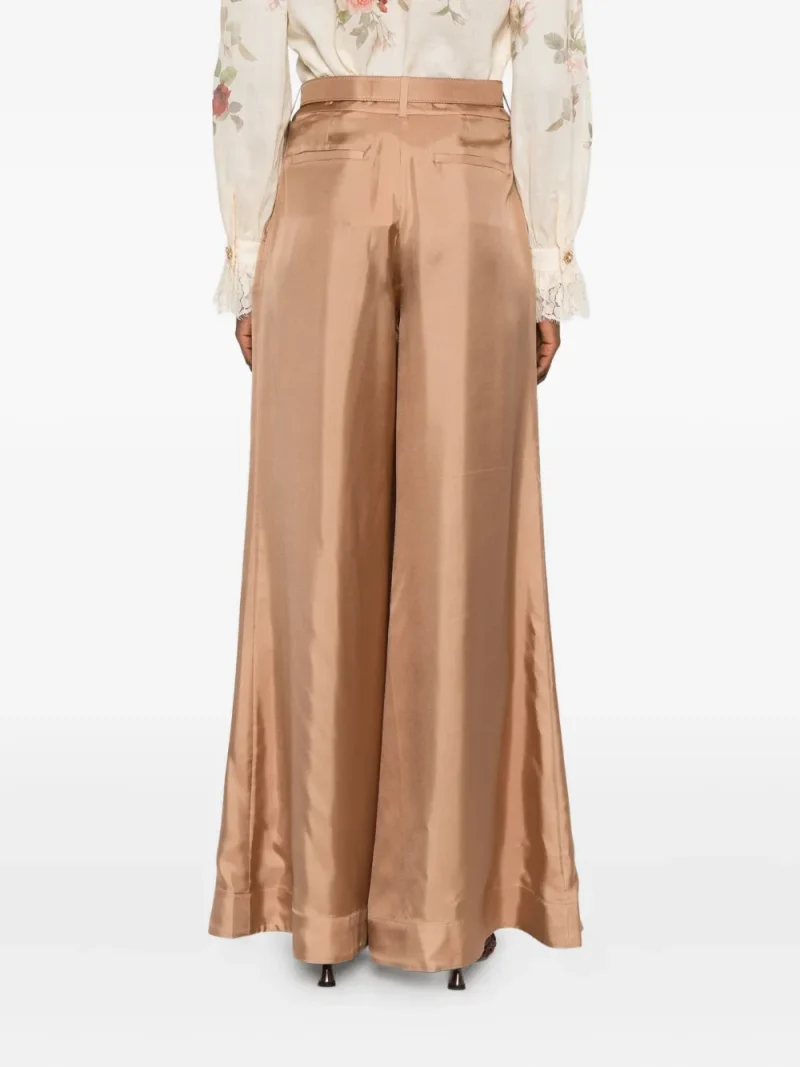 Alternative view of Pantaloni Zimmermann Pleated Belted maro