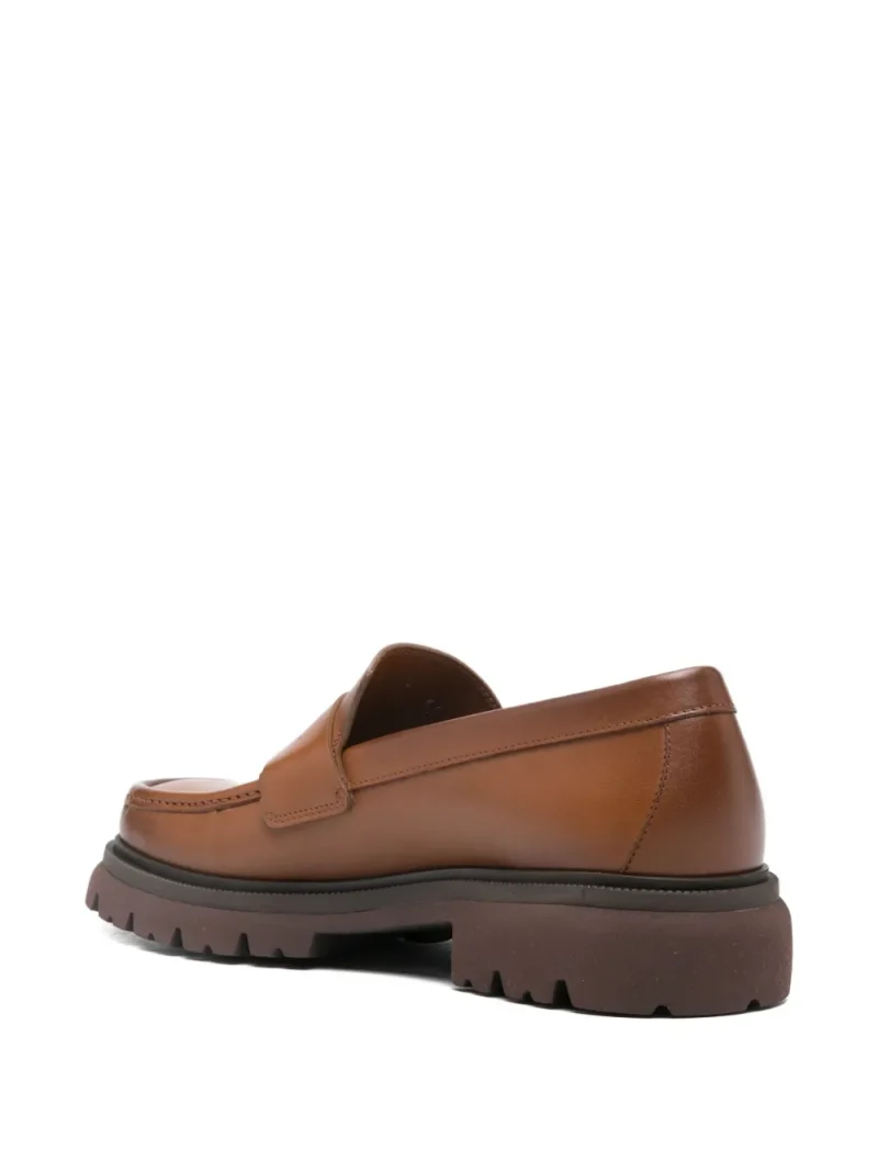 Alternative view of Pantofi loafers Ferragamo Leather Buckle maro