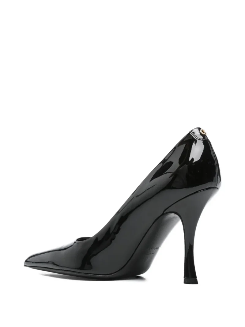 Alternative view of Pantofi Ferragamo 100mm Pointed-Toe Pumps negru