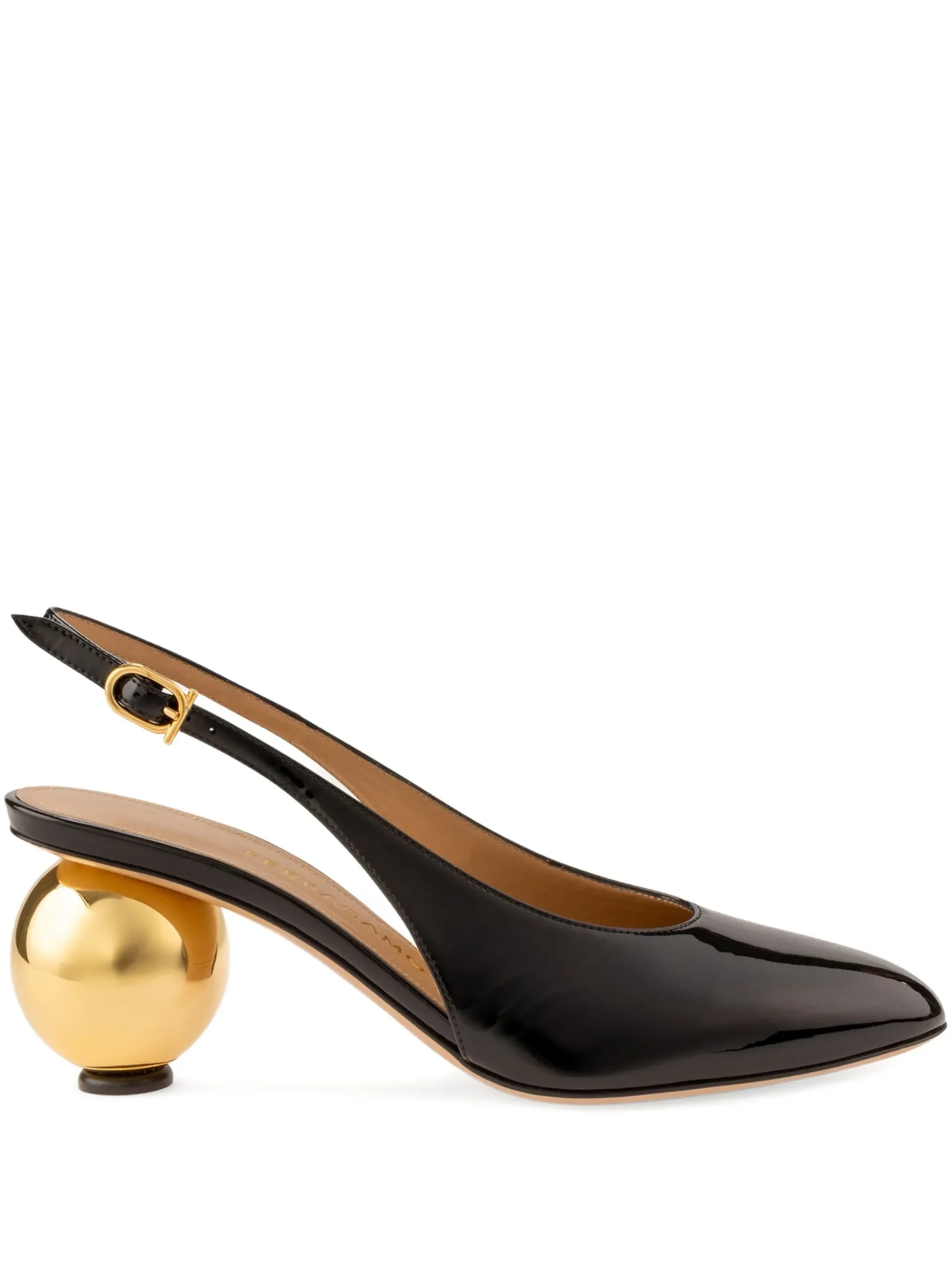 Pantofi Ferragamo 55mm spherical-heels negru
