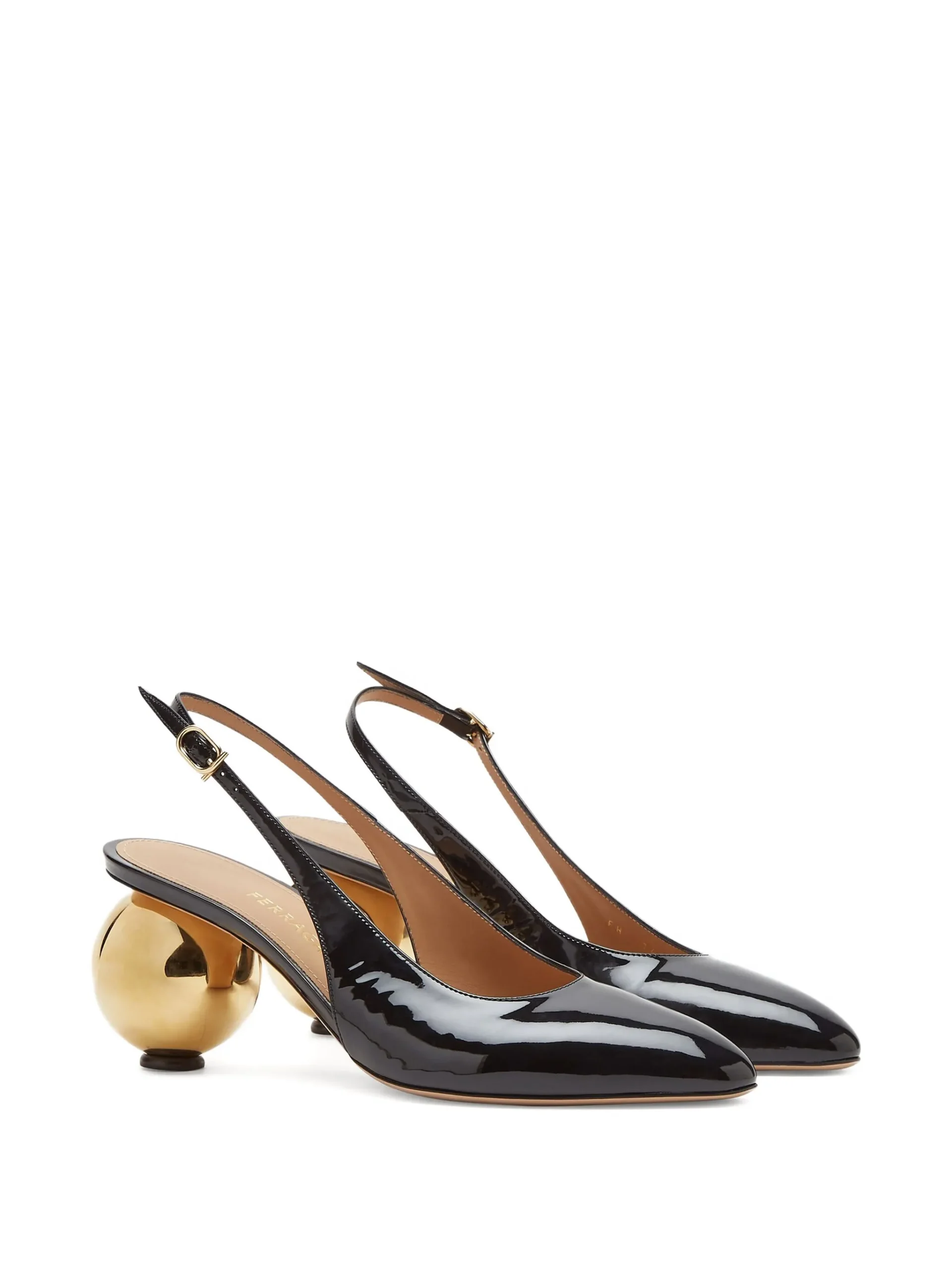 Pantofi Ferragamo 55mm spherical-heels negru - imagine 2