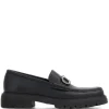 Pantofi Ferragamo Gancini-Buckle Leather negru