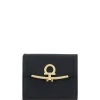Portofel Ferragamo fold-over clasp negru
