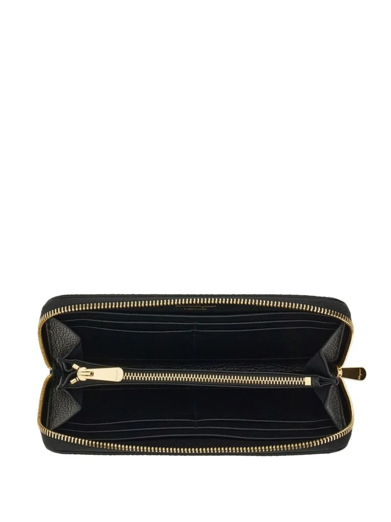 Portofel Ferragamo gancini zip-up continental negru - imagine 3