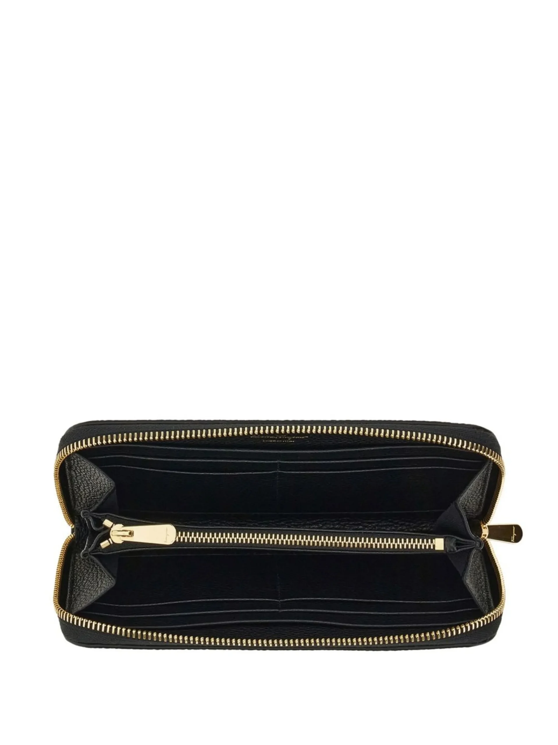 Portofel Ferragamo gancini zip-up continental negru - imagine 3