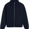 Pulover Axel Arigato Core Wool-Blend Zipped bleumarin