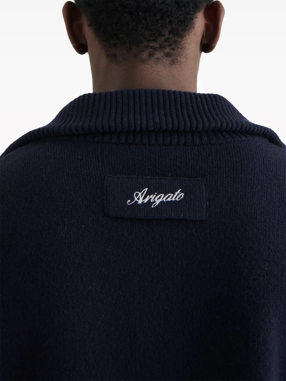 Pulover Axel Arigato Core Wool-Blend Zipped bleumarin - imagine 5