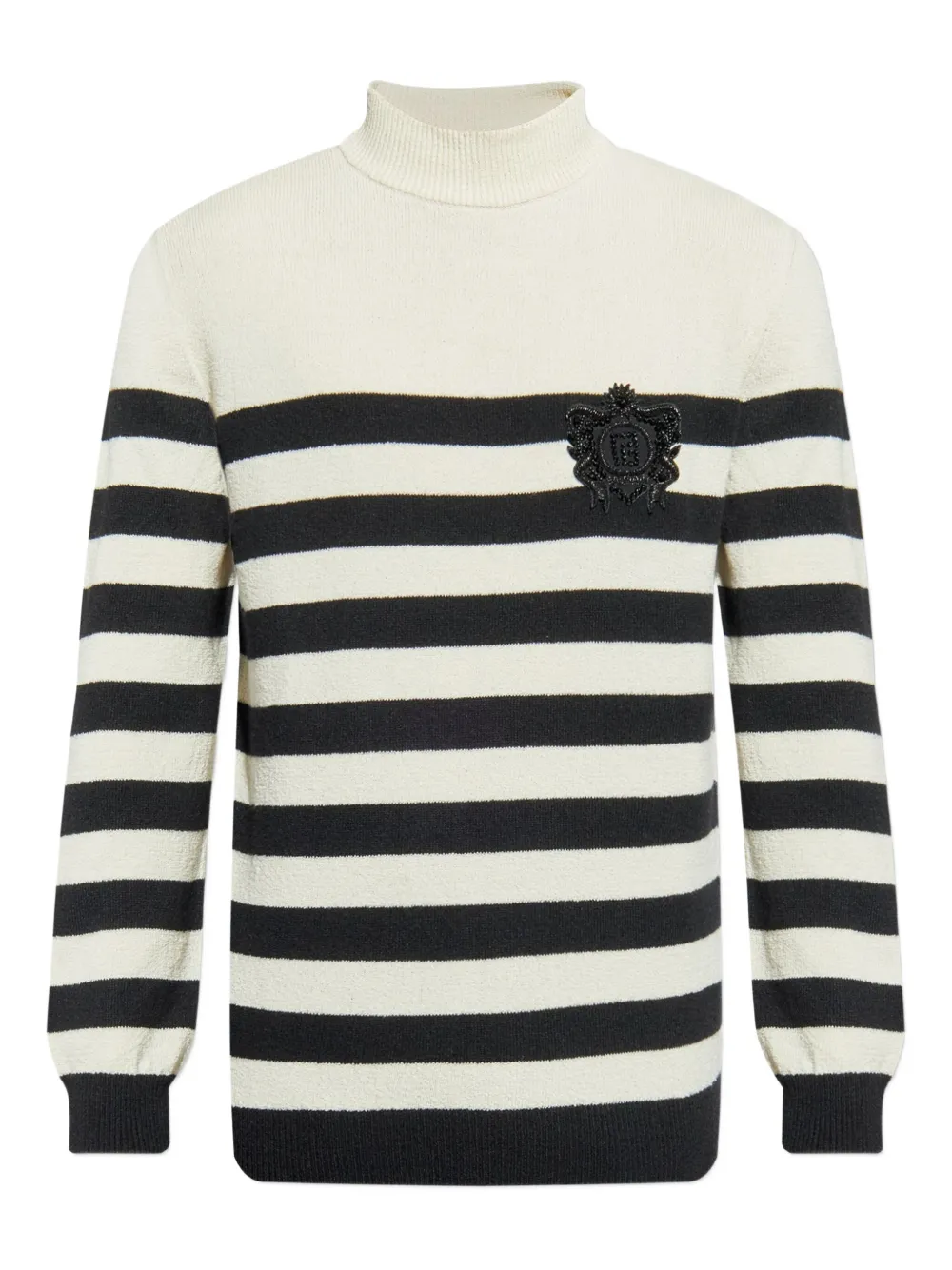 Pulover Balmain Striped-Pattern negru