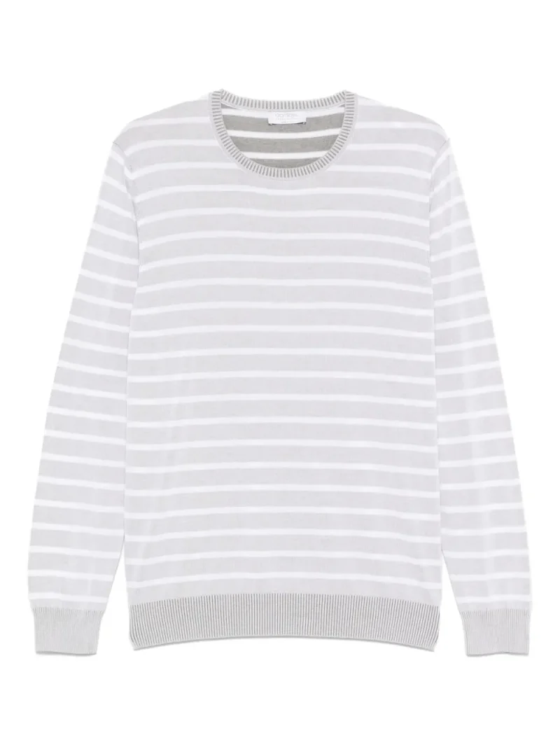 Pulover Gran Sasso Striped Cotton verde