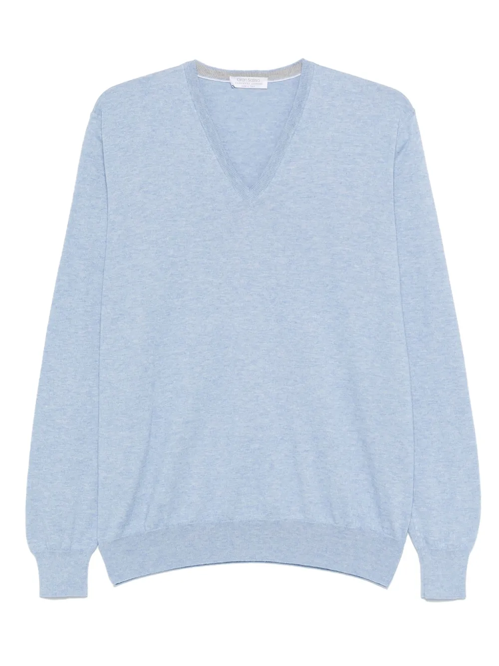 Pulover Gran Sasso V-Neck albastru